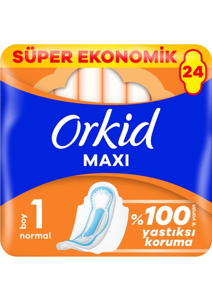 Orkid Maxi Normal Süper Paket Hijyenik Ped 24 Adet 8006530176019