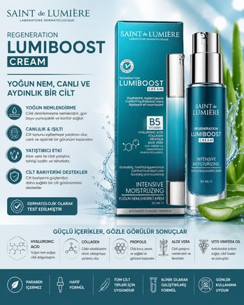 Saınt de Lumıere Lumıboost 72 Saat Etkili Nem Koruyucu Nemlendirici, Yaşlanma Karşıtı Krem 50ml-