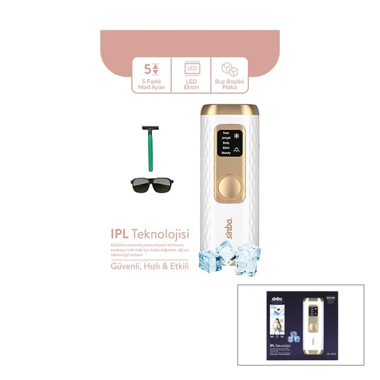 Sinbo Sel-6049 ( Ipl ) Buz Lazer Epilatör & Epilasyon Cihazı ( 5 Farklı Mod & Lcd Ekran ) (tüm Vücut Uygun)