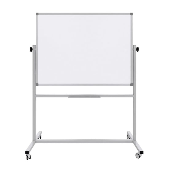 Ayaklı Yazı Tahtası Mobil Çift Taraflı Tekerlekli 360 Dönerli Laminant 90x120 Cm - Beyaz