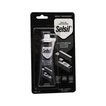 Selsil-2550 ( Genel Amaçlı ) Şeffaf & Transparent & Tüp Silikon 50ml