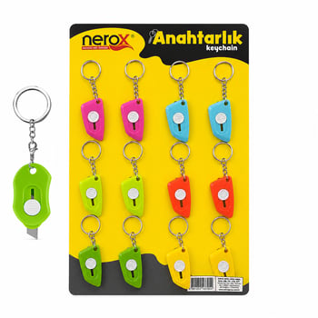 Nerox Nrx-4077 ( Mini Falçata ) ( Anahtarlık ) ( Renkli Plastik ) ( 7.5cm X 1.5--2cm )