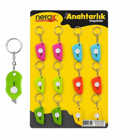 Nerox Nrx-4077 ( Mini Falçata ) ( Anahtarlık ) ( Renkli Plastik ) ( 7.5cm X 1.5--2cm )