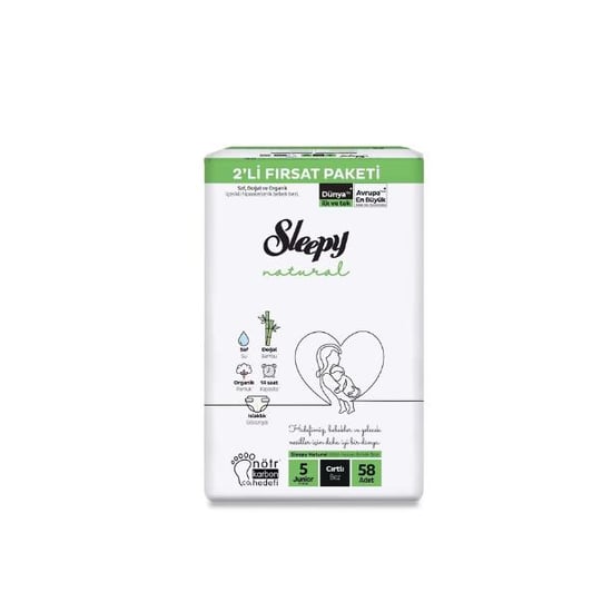 Sleepy Natural Bebek Bezi 11-18 Kg 58 Li Junior No: 5