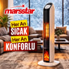 Marsstar Ms-240 ( Kumandalı ) ( Sıcak ) ( Dik ) Ptc Seramik Fanlı Elektrikli Isıtıcı ( Soba ) ( Led Kontrol Ekran & Devrilme Emniyet ) ( 2000w )