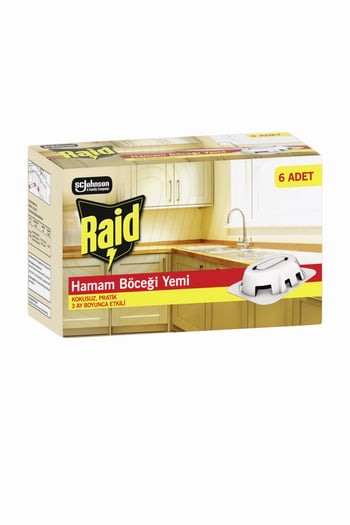 Raid Hamam Böceği Yemi 6’lı Her Tablet ile 3 Ay Koruma