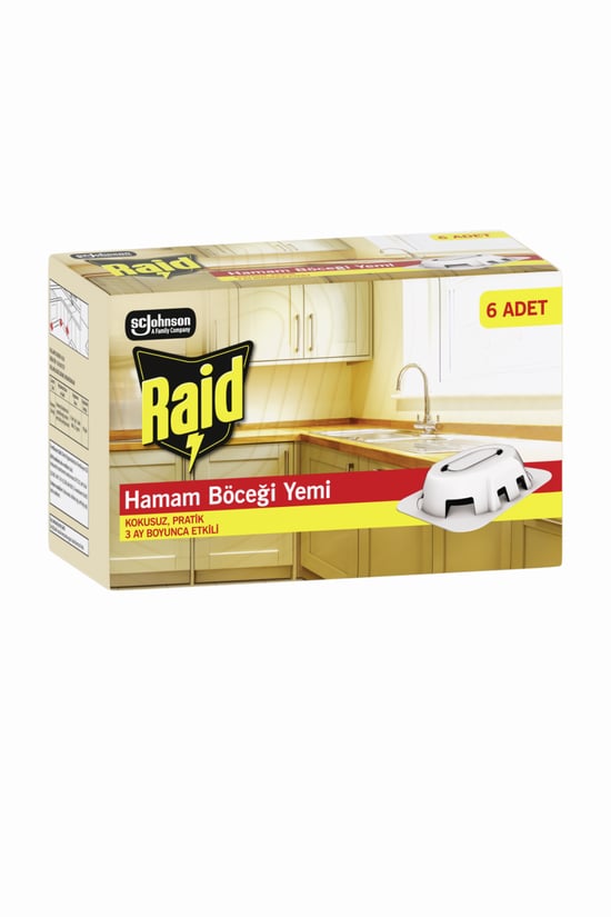 Raid Hamam Böceği Yemi 6’lı Her Tablet ile 3 Ay Koruma
