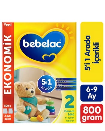 Bebelac 2 Devam Sütü 6 Ay+ 800 Gr