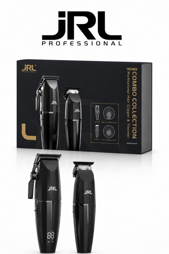 Jrl Onyx Combo Serisi 2'li Standlı Tıraş Makinesi Seti 2020 Clipper + 2020 Trimmer Siyah