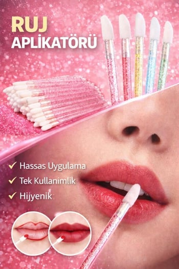Ocean Dudak Fırçası Lipbrush Pembe 50'li Paket Mıs-3841