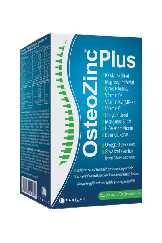 Osteozinc Plus 60 Tablet + 30 Yumuşak Kapsül