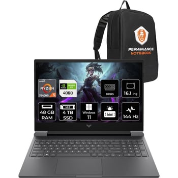 HP Victus 16 Ryzen 5 7640HS RTX 4060 48GB RAM 4TB SSD 16.1" FHD 144Hz Win11 Pro 7Z4M8EAPN432 Gaming 
