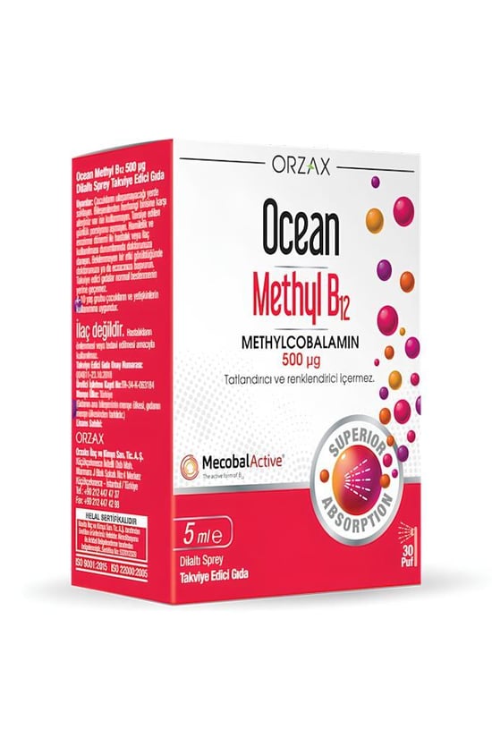 Ocean Methyl B12 500 Mcg Dilaltı Sprey 5 Ml