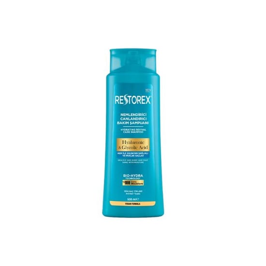 Restorex Hyaluronic & Glycolic Acid Nemlendirici Canlandırıcı Bakım Şampuanı 500 Ml