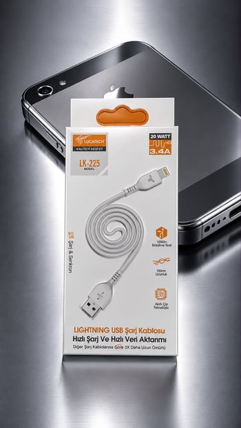 Model Lk - 225 20 W 25 Cm Lıghtnıng Şarj Kablosu