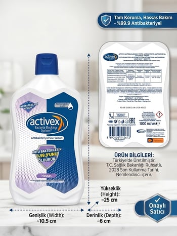 Activex Sıvı Sabun Hassas 1 Lt