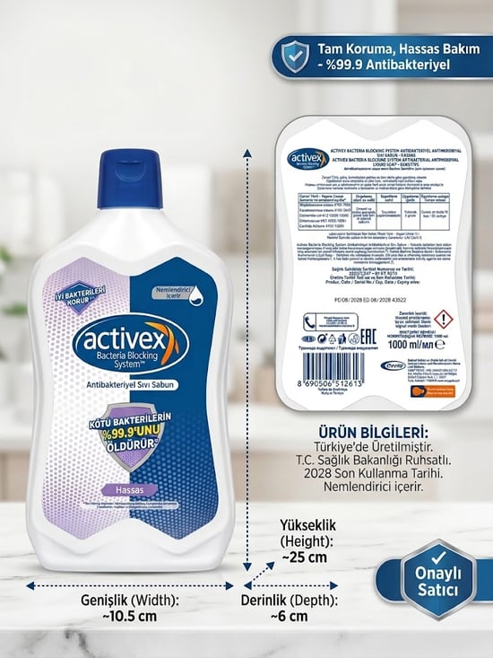Activex Sıvı Sabun Hassas 1 Lt