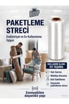 Bicup Büyük Boy Palet ve Koli Streci Eşya Mobilya ve Kargo Sarma Koruma Ambalajı Taşıma Taşınma için Streç Film 1.500 Gr