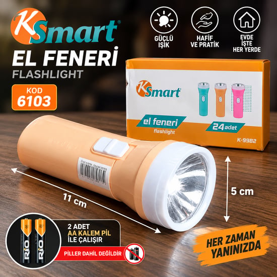 Hagiki Pilli Led Fener K9982