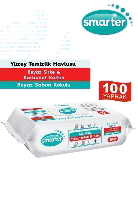 Smarter Yüzey Temizlik Havlusu Bezi Beyaz Sabun Kokulu ve Karbonat Katkılı