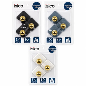 İ17-019 ( 3pcs = Tekli ) ( Gold Uçlu ) Plastik Askı ( Yapışkanlı Montaj=renkli Mika Kristal Plaka ) (2kg)