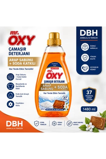 Oxy Arap Sabunu ve Soda Katkılı Sıvi Çamaşır Deterjanı Beyazlar&renkliler