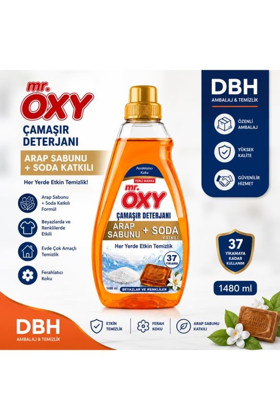 Oxy Arap Sabunu ve Soda Katkılı Sıvi Çamaşır Deterjanı Beyazlar&renkliler