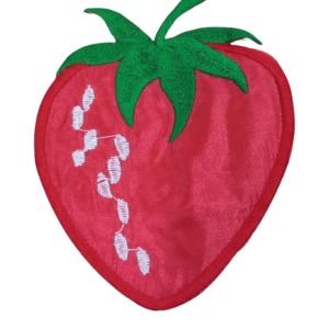 P Parla Aplike Ütü İle Yapışan Çilek Desen