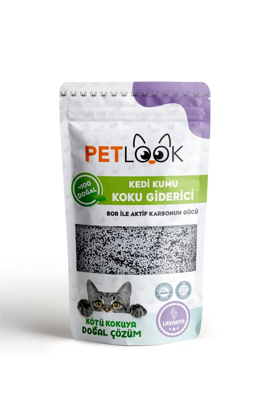 Petlook Kedi Kumu Koku Giderici, Bor ve Aktif Karbonlu Koku Giderici, Lavantalı Koku Giderici 300 Gr