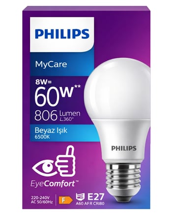 Philips Led Ampul 8 Watt Beyaz Işık