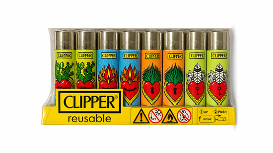 Clipper Reusable Pocket Renkli Desenli Çakmak