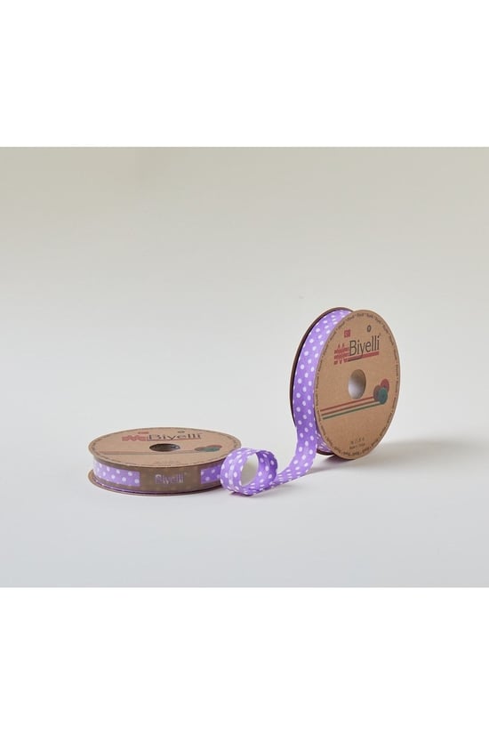 Biye Büyük Puanlı Katlı A18 Mor 2 Cm 25 Metre %65 Koton %35 Polyester