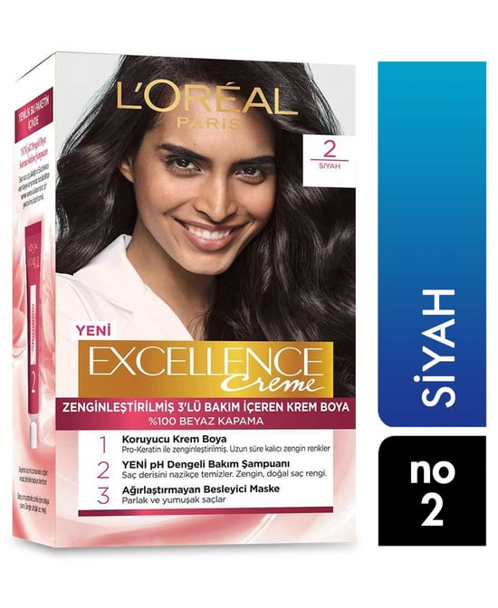 Loreal Excellence Set Saç Boyası Siyah No: 2