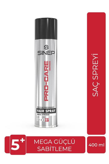 Sinep Pro-care Mega Strong Saç Spreyi 5 Numara Sertlik 400 Ml