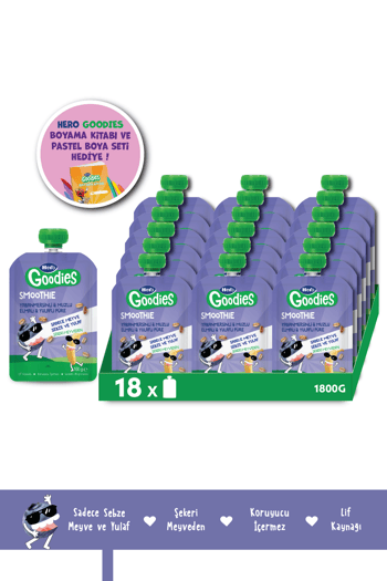 Hero Goodies Yabanmersini Muz Yulaf 100g X18
