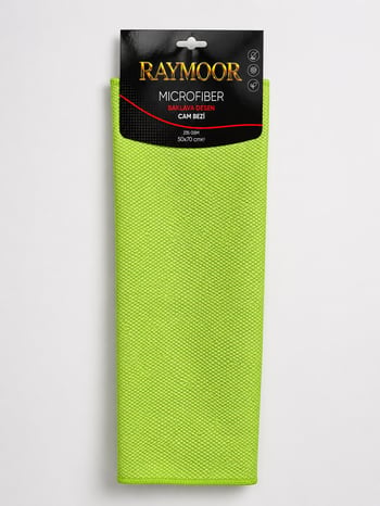 Raymoor Mikrofiber Baklava Desen Cam Bezi 50x70 Cm 240 Gsm İz ve Tüy Bırakmaz Profesyonel Cam Temizlik Bezi
