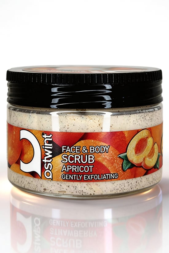 Yüz ve Vücut Peeling Scrub Kayısı 300ml Cilt Temizleyici Pürüssüzleştirici Dolaşımı Hızlandırıcı