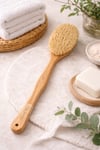 Eratos Uzun Saplı Beyaz At Kılı Banyo ve Vücut Fırçası 35 Cm