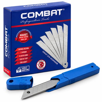 Combat-001 ( Büyük ) ( 10 Pcs ) ( Yedek ) Falçata Maket Bıçak Ağzı ( 18mmx0.5mm )