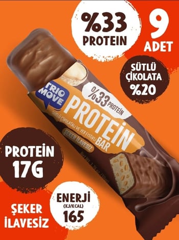 Trio Move %33 Protein Bar Yer Fıstıklı ve Sütlü 50 Gr *9'lu