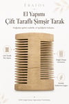 %100 Doğal Ağaç Çift Taraflı Mini Tarak