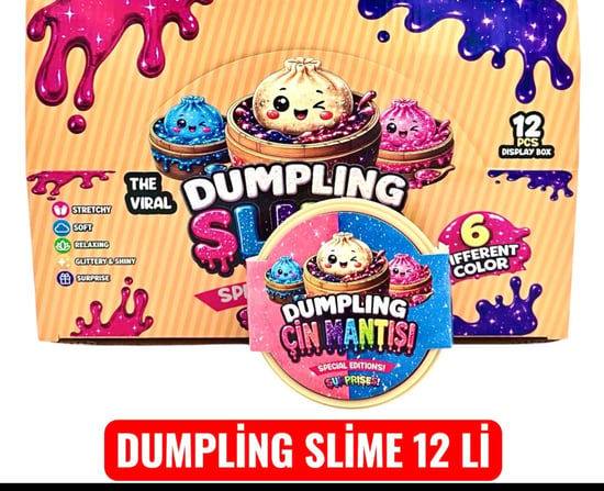 Dumling Çin Mantısı Slime 12li