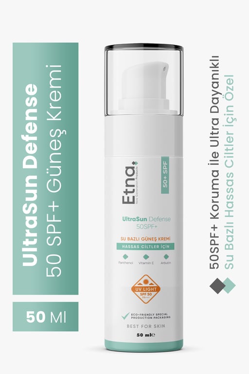 Etna Pharma Su Bazlı Güneş Kremi 50spf+ 50ml (leke Karşıtı, Uzun Süre Dayanıklılık, Hassas Ciltler, Yağsız)