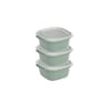 Dünya Dp-31271-999 ( Kare ) ( 3pcs = 550ml ) Easy Keep Saklama Kabı ( Renkli Plastik & Şeffaf Kapak )