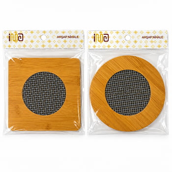 İm@-3000 ( Pvc Plastik & Örgü Desen Göbekli ) Ahşap Nihale ( Mix Şekil= Kare & Yuvarlak & 8gen )