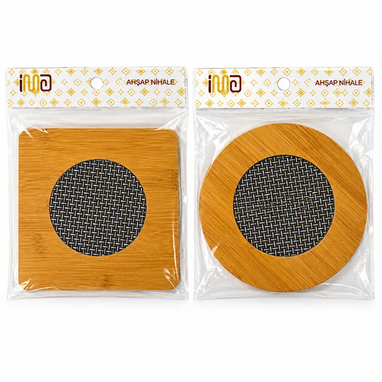 İm@-3000 ( Pvc Plastik & Örgü Desen Göbekli ) Ahşap Nihale ( Mix Şekil= Kare & Yuvarlak & 8gen )