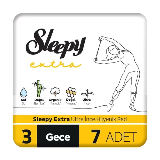 Sleepy Extra Hijyenik Ped Gece 7 Li