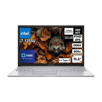 Asus Vivobook 15 I7-1355U 16GB 512GB SSD 15.6" Fhd Windows 11 Pro Taşınabilir Bilgisayar X1504VA-NJ4