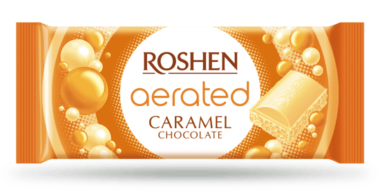 Roshen Aerated Bubble Caramel Chocolate 80 Gr