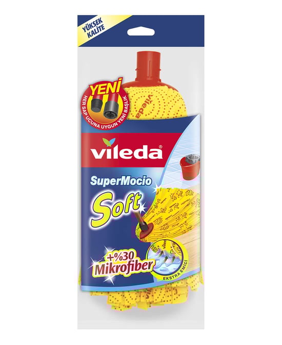 Vileda Supermocio %30 Mikrofiberli Soft Paspas Yedek Bezi